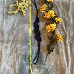 Blue Macrame Belt